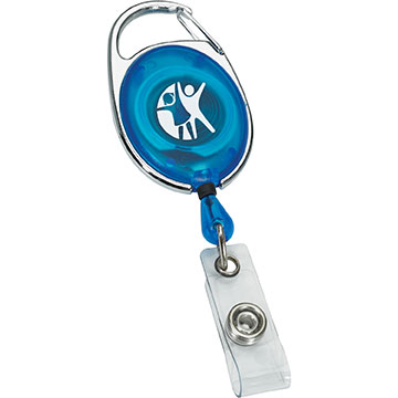 Blue color option for Retractable Badge Reel With Pocket Clip