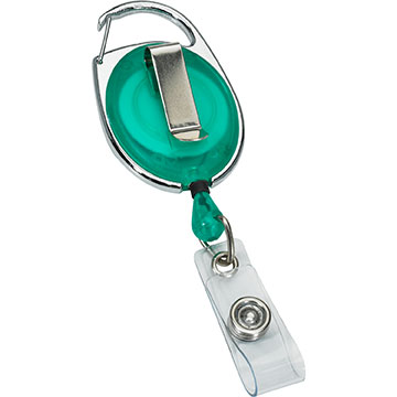 Green color option for Retractable Badge Reel With Pocket Clip