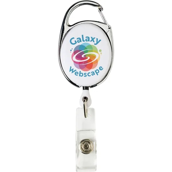 White-Silver color option for Retractable Badge Reel With Pocket Clip