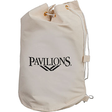 Natural color option for Drawstring Cotton Barrel Bag