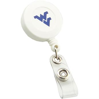 White color option for Retractable Badge Reel With Swivel Bulldog Clip