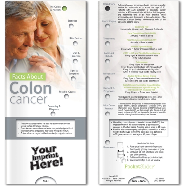 Multi color color option for Pocket Slider   Facts About Colon Cancer