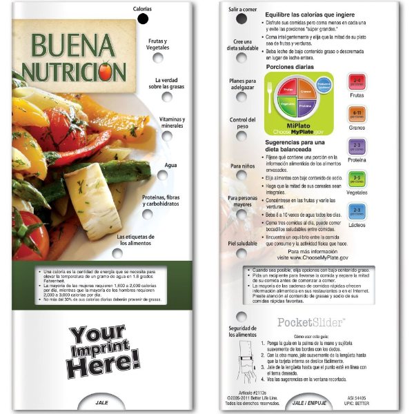 Multicolor color option for Pocket Slider   Good Nutrition (Spanish)