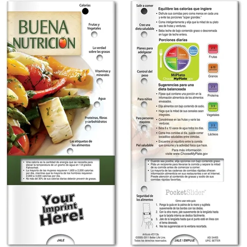 Main photo of Pocket Slider   Good Nutrition (Spanish)