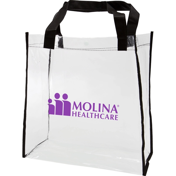 Clear-Black color option for Clear Pvc Tote Bag