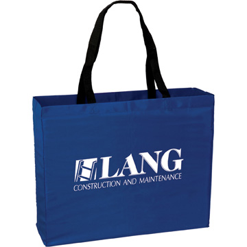 Blue color option for Large Polyester Tote Bag