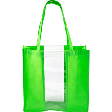 Green color option for Medium Clear Window Tote Bag