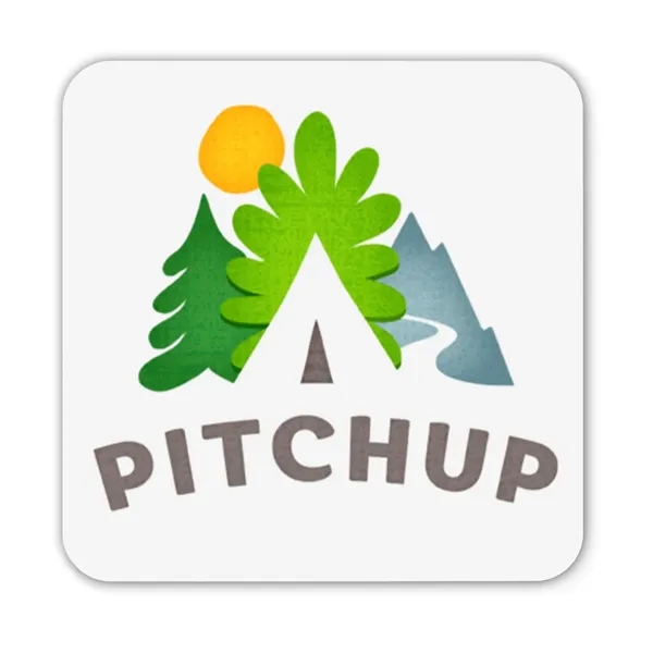 White color option for Digital 40 Pt. Coaster, 3.375" Square Coaster