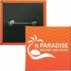 Photo of 2 1/2" Square Safety Pin Button