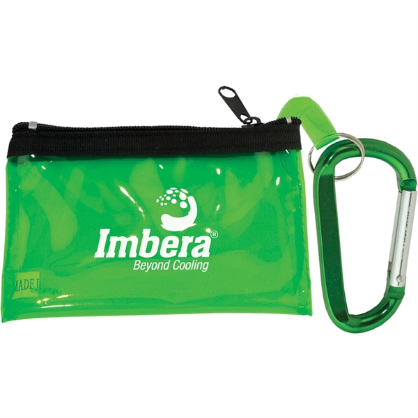 Green color option for Carabiner With Key Tag Pouch