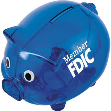 Translucent Blue color option for Piggy Shaped Bank