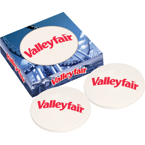 White color option for Ceramic Coaster With Custom Packaging   2 Coaster Set