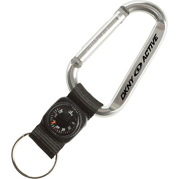 Silver color option for Carabiner With Thermometer Key Tag
