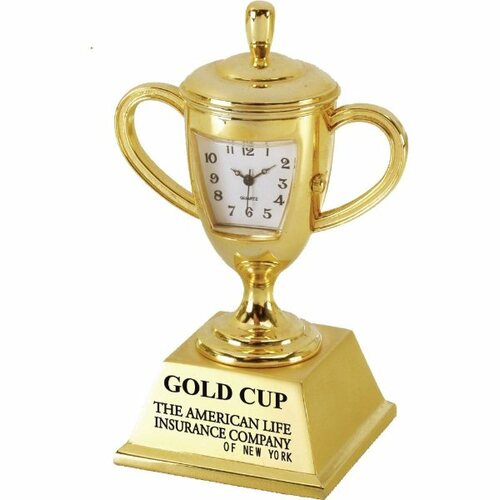 Main photo of Die Cast Trophy Cup Clock