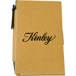 Photo of Recycled Sticky Note Book With Pen