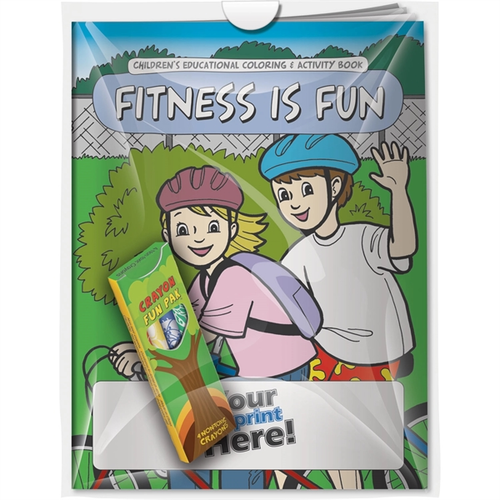 Main photo of Combo Pack   Coloring Book & 4 Pack Of Crayons (Imprinted) In A Poly Bag
