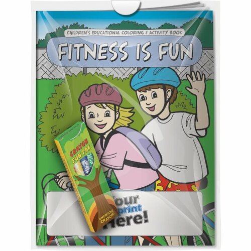 Main photo of Combo Pack   Coloring Book & 4 Pack Of Crayons (Imprinted) In A Poly Bag