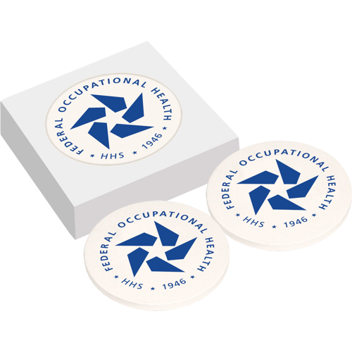 White color option for Ceramic Coaster   2 Coaster Set