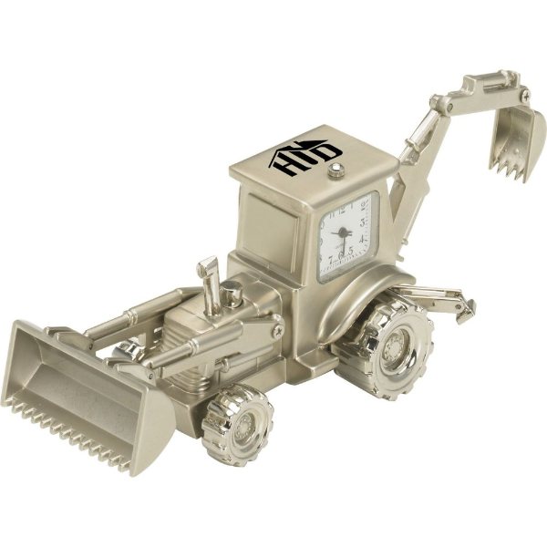 Silver color option for Metal Backhoe Clock