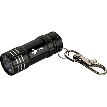 Black color option for Junction Metal Flashlight With Key Tag
