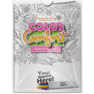 Photo of Combo Pack   Color Comfort & 6 Pack Of Colored Pencils (Imprinted) In A Poly Bag