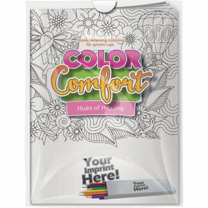 Photo of Combo Pack   Color Comfort & 6 Pack Of Colored Pencils (Imprinted) In A Poly Bag
