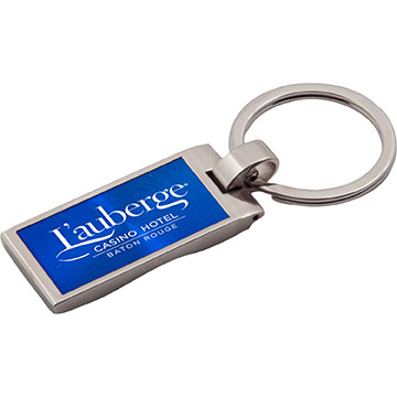 Silver Blue color option for Bristol Metal Key Tag