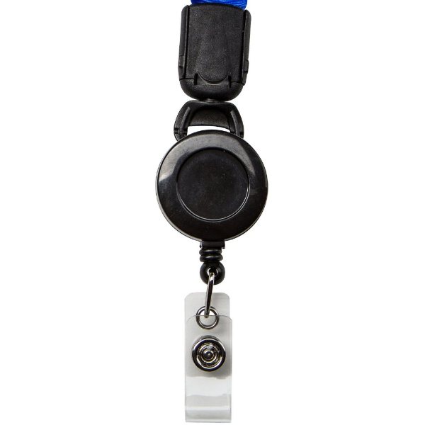 Black color option for Plastic D Ring With Retractable Badgeholder