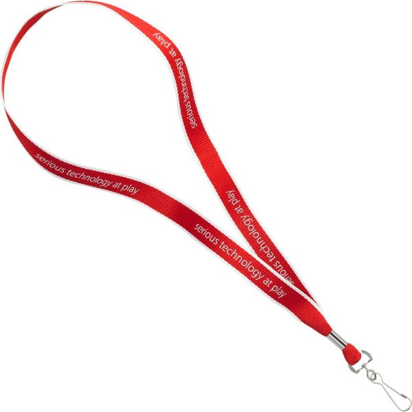 Red color option for 3/4" Polyester Web Screened Lanyard