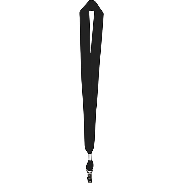 Black color option for 1" One Ply Cotton Lanyard