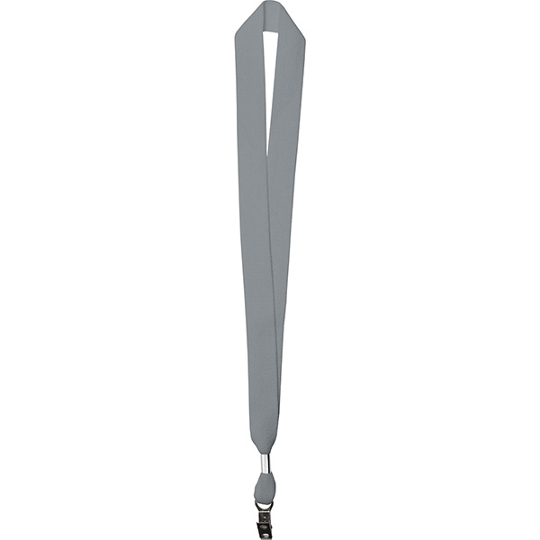 Gray color option for 1" One Ply Cotton Lanyard