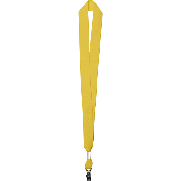 Yellow color option for 1" One Ply Cotton Lanyard