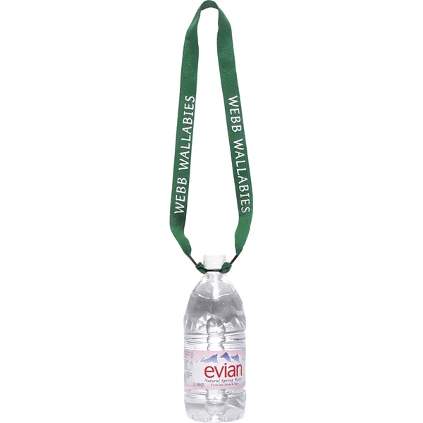 Green 349 color option for 1" One Ply Cotton Lanyard With Rubber O Ring Bottle Holder