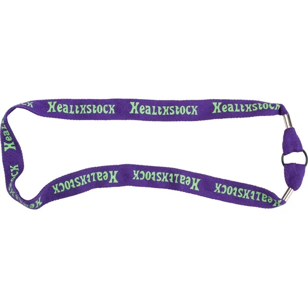 Purple 268 color option for 1" One Ply Cotton Lanyard With Rubber O Ring Bottle Holder