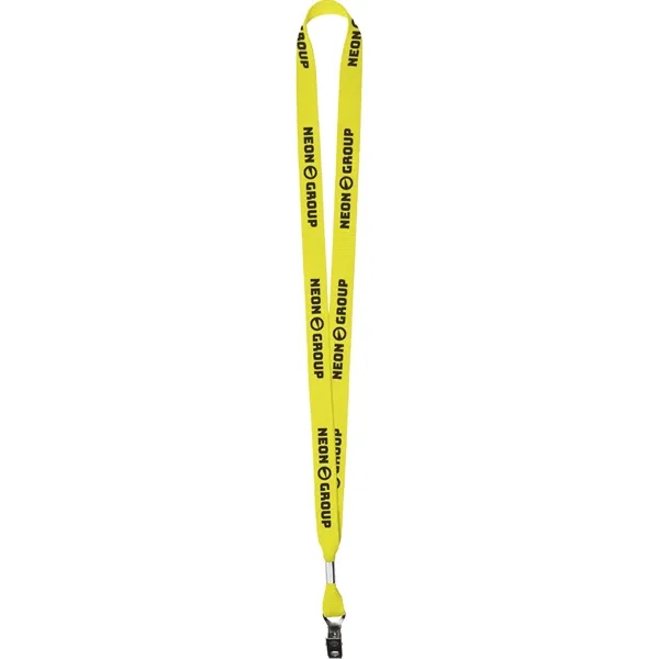 Neon Yellow 394 color option for 5/8" Neon Polyester Web Lanyard