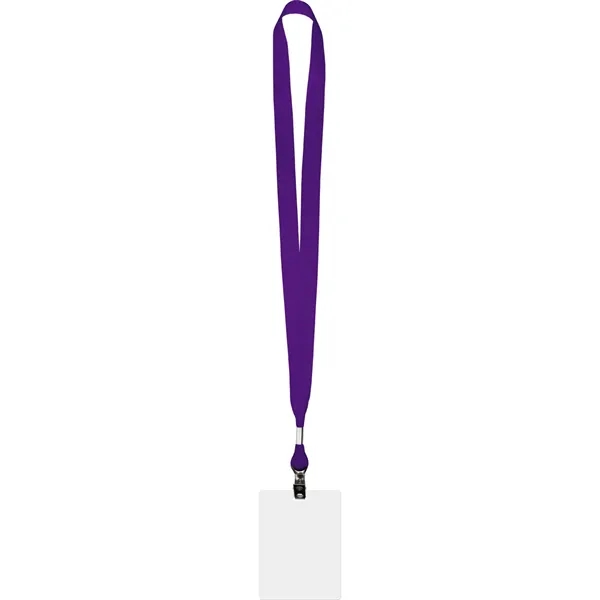 Purple 2665 color option for Conference Combo   5/8" One Color Lanyard With 3" X 4" Full Color Id Badge