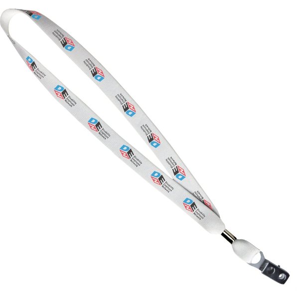 White color option for 3/4" Factory Direct Sublimated Stretchy Lanyard