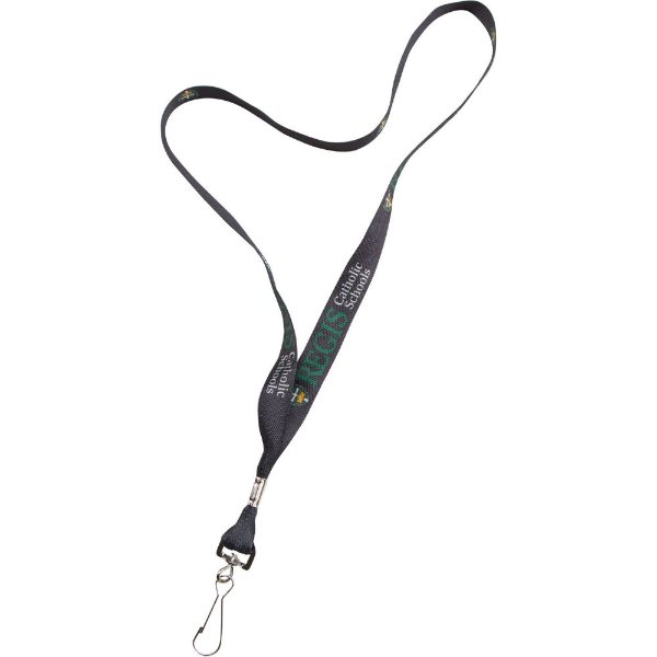 White color option for 3/4" Sublimated Recycled Lanyard