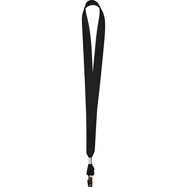 Black color option for 3/4" Nylon Web Material Lanyard