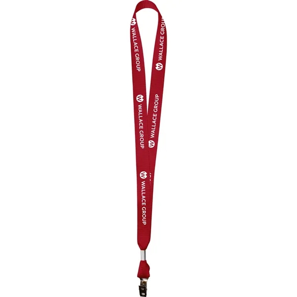Red 187 color option for 3/4" Nylon Web Material Lanyard