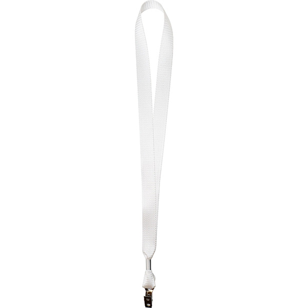 White color option for 3/4" Nylon Web Material Lanyard