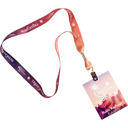 Main photo of Conference Combo   3/4" Full Color Lanyard With 3" X 4" Full Color Id Badge