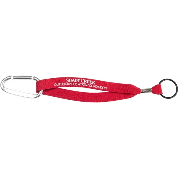 Red 187 color option for 5/8" Two Ply Polyester Strap With Sport Clip And Rubber O Ring Bottle Holder