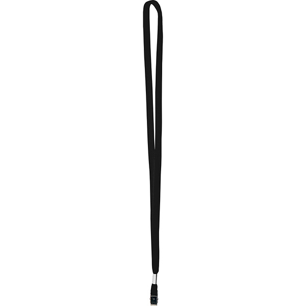 Black color option for 3/8" One Ply Cotton Lanyard