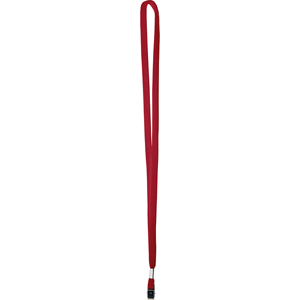 Red color option for 3/8" One Ply Cotton Lanyard