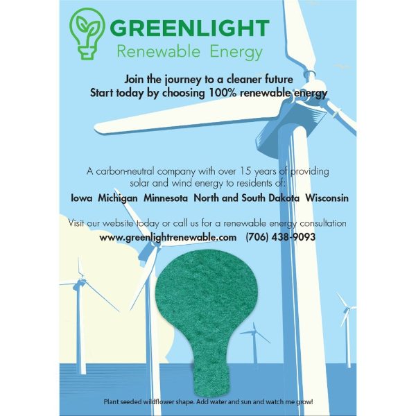 Mailer color option for 5" X 7" Mailer With Seeded Paper Shape