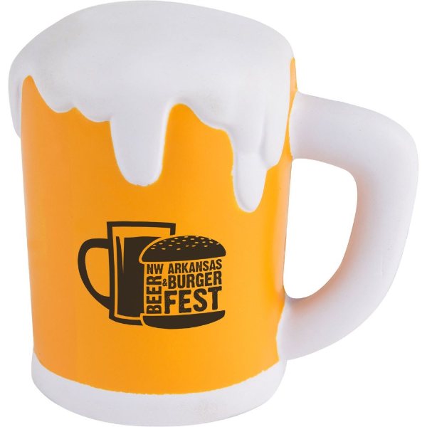 Clear color option for Beer Mug Stress Reliever