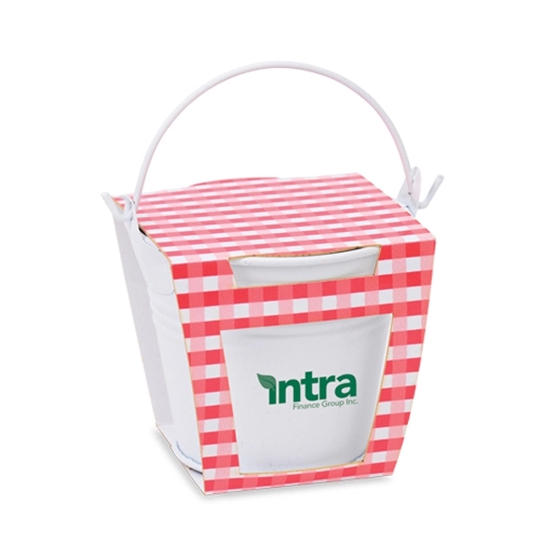 Red Gingham color option for Bucket O' Blossoms Planter Kit