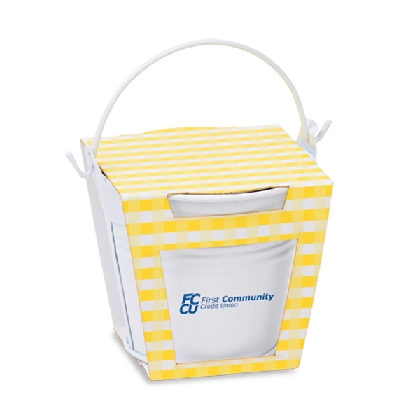 Yellow Gingham color option for Bucket O' Blossoms Planter Kit