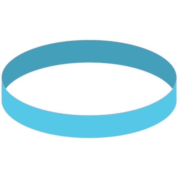 Bright Blue color option for Debossed With Color Fill Silicone Wristband